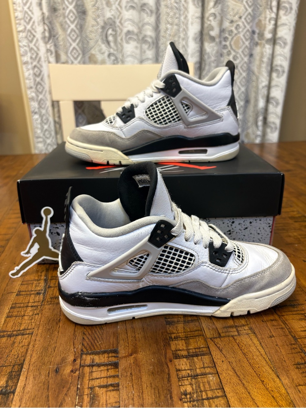 Air Jordan 4 Retro GS "Military Black" - Size 3.5Y / 5 to 5.5 Women’s - Picture 3 of 14